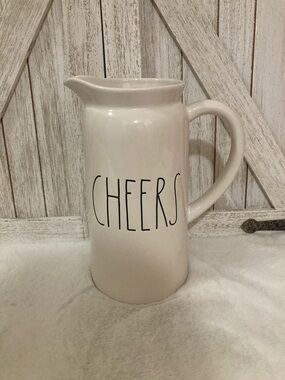 Rae Dunn "CHEERS" Ceramic Pitcher